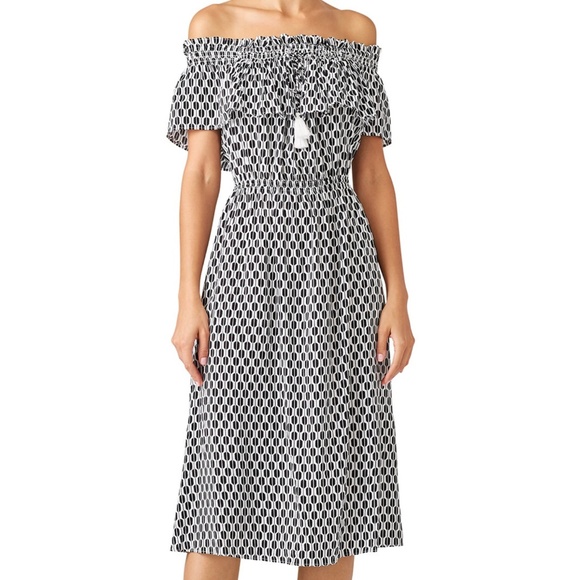 kate spade Dresses & Skirts - Kate Spade New York Arrow Stripe Off-The-Shoulder